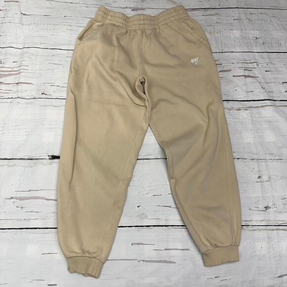 Nike Other - Nike‎ Jogger Sweatpants Fleece Lined Cotton Blend Tan XL Streetwear